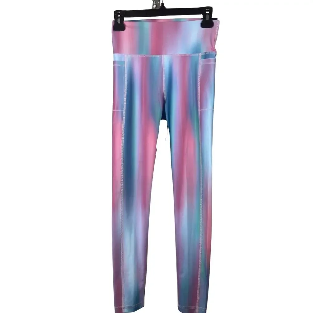 NWT DSG Girls Momentum High-Rise Full Length Tight Ice Pop Ombré Size L